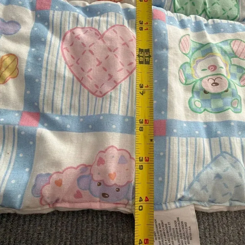 Little Bedding Vintage Baby Quilt Pastel Crib Blanket Red Calliope